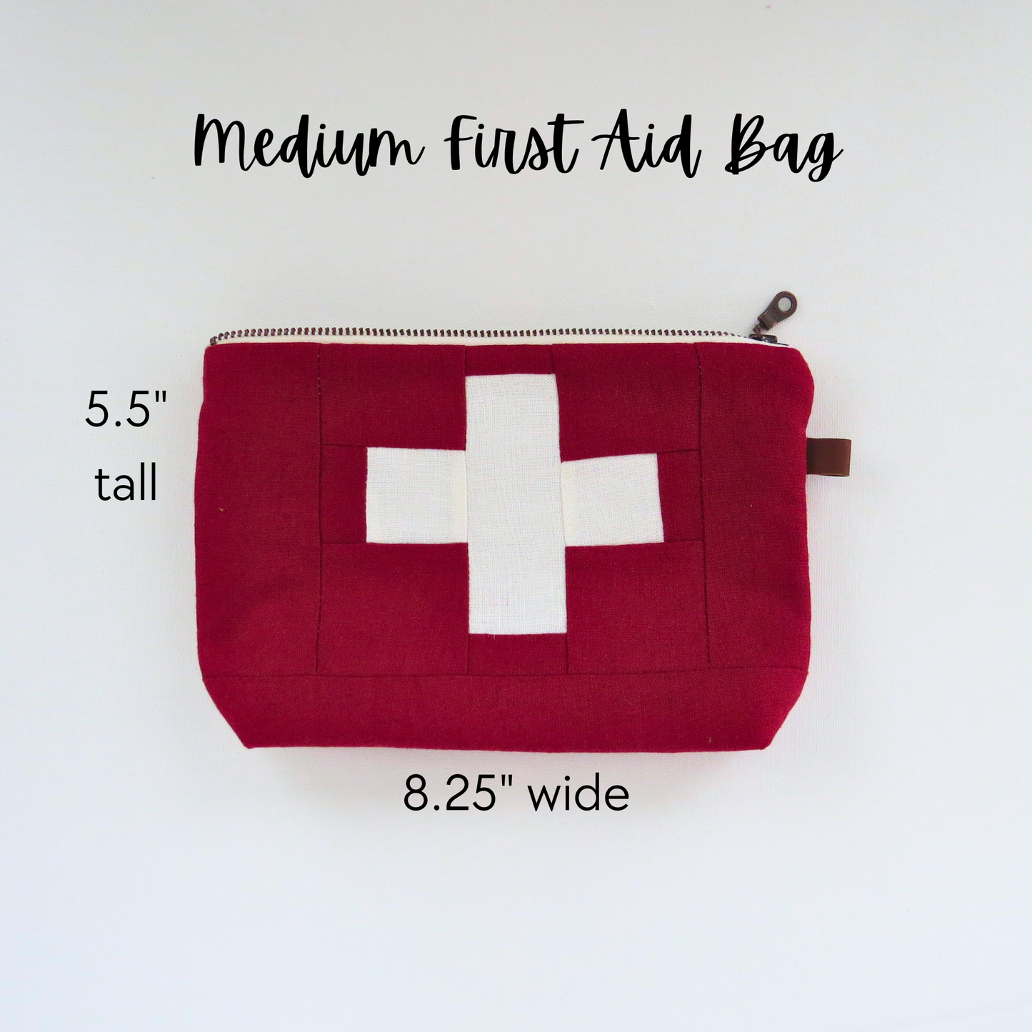 Pink First Aid Zipper Bag