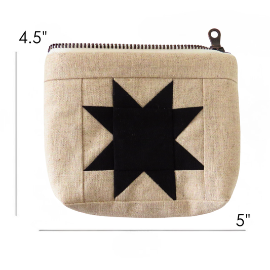 Medium Sawtooth Star Quilted Pouch