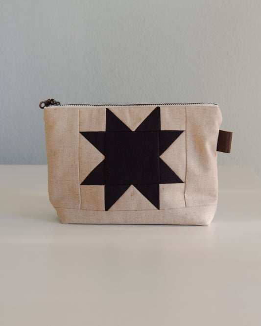 Medium Sawtooth Star Quilted Pouch