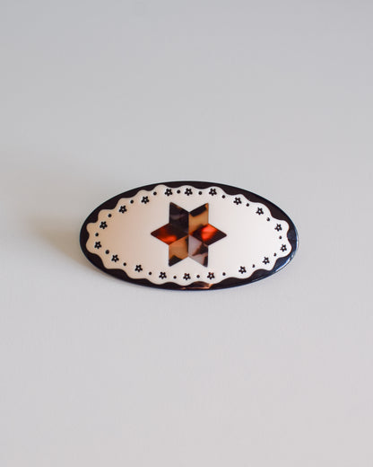 Tortoise Star Ponytail Barrette