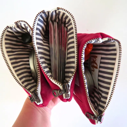 Mini Sawtooth Star Pouch in Artichoke + Cream