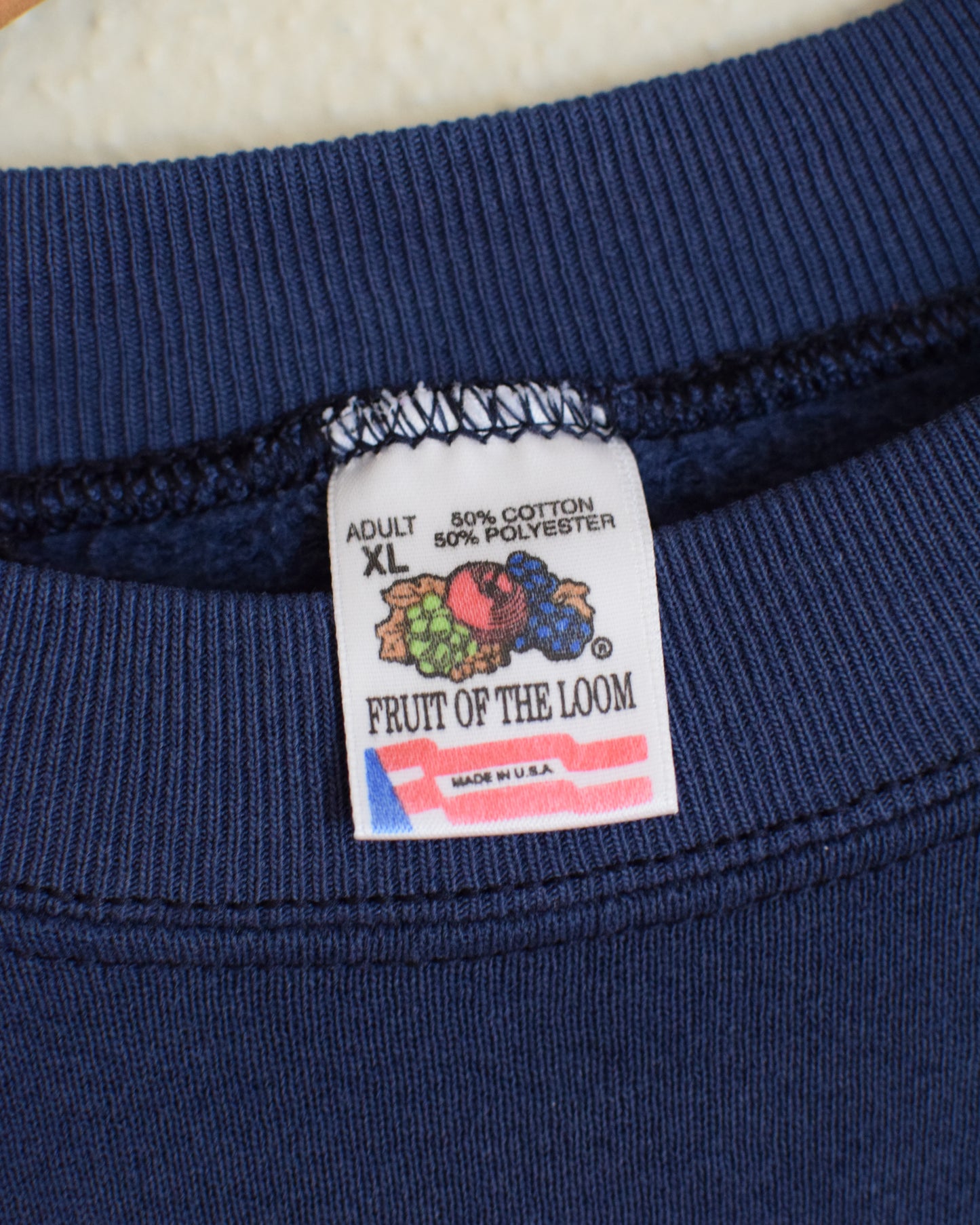 Navy Quilt Block Crewneck