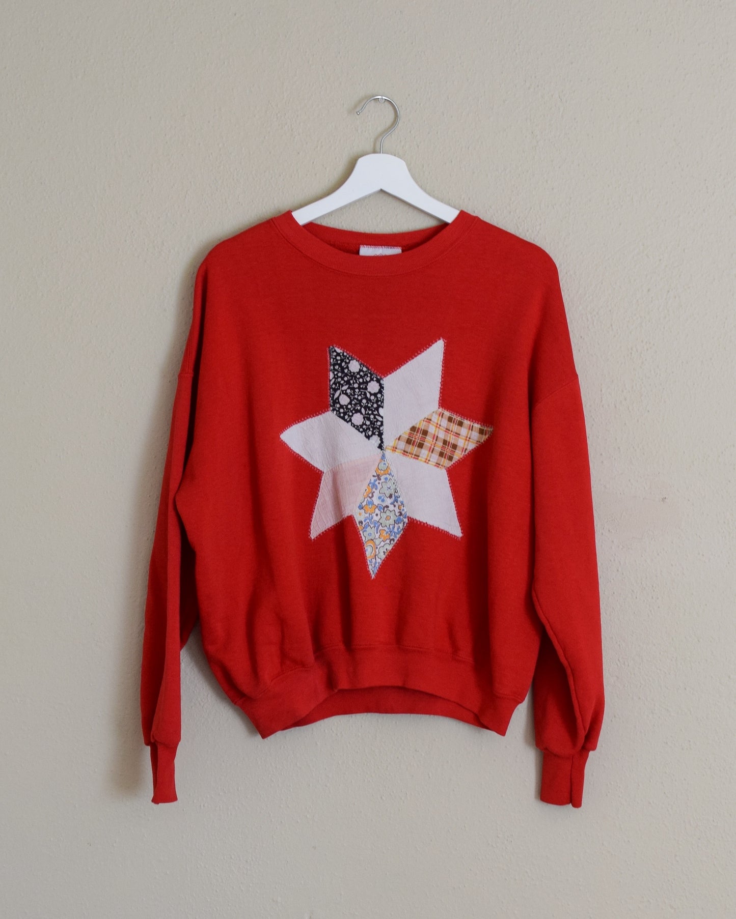Red Quilt Block Crewneck