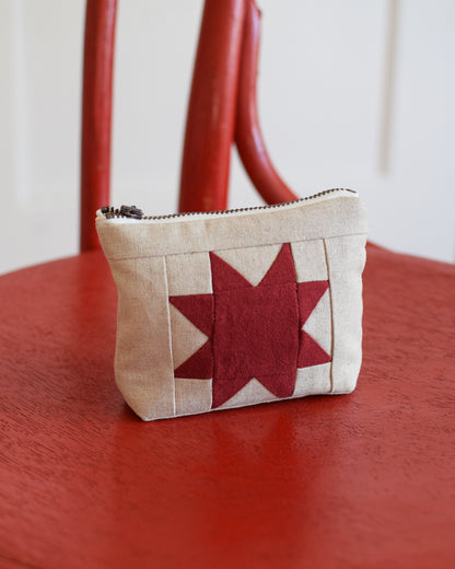 Linen Sawtooth Star Pouch