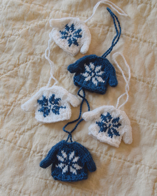 Mini Sweater Ornaments - Snowflake