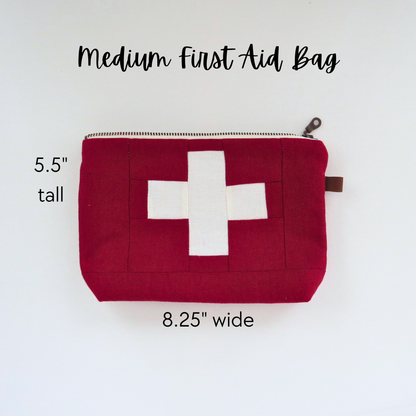 Pink First Aid Zipper Bag