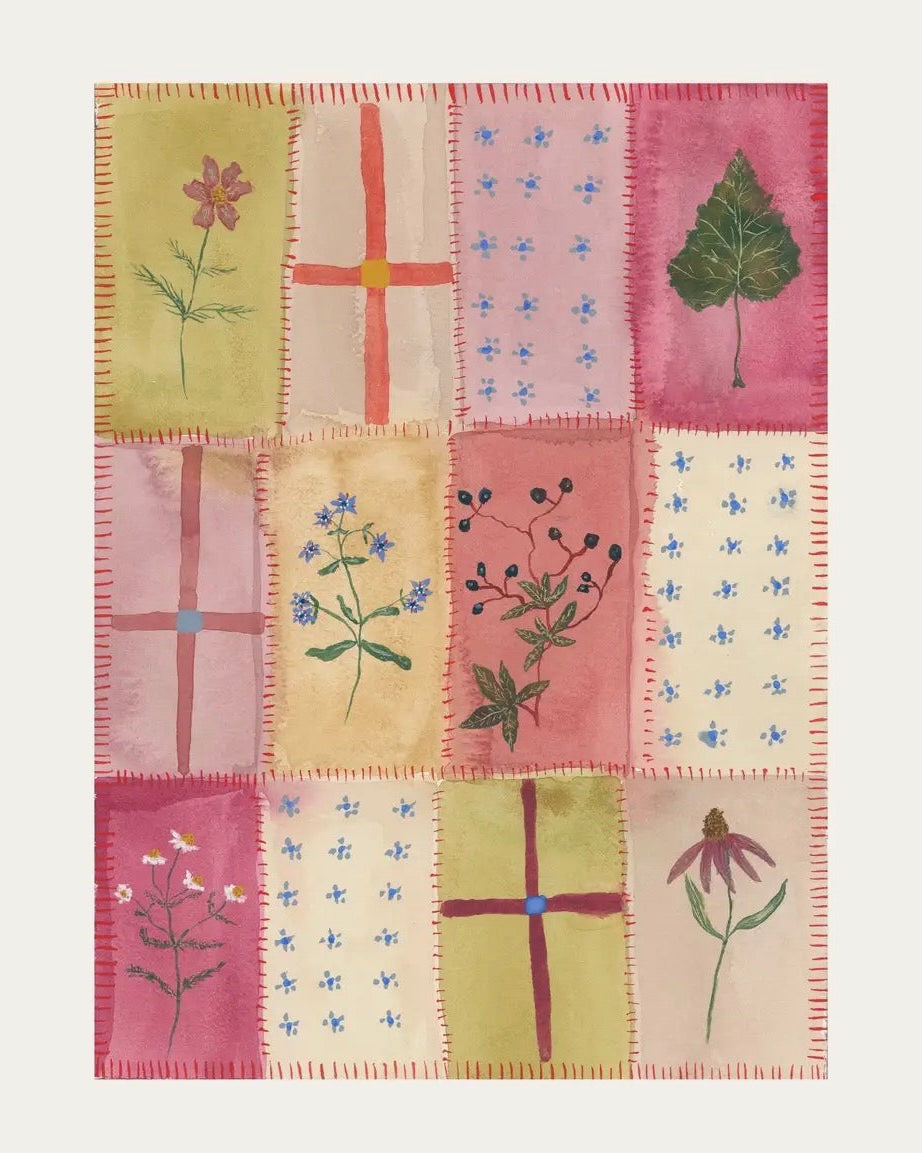 A Quilt of Many Purples - Art Print