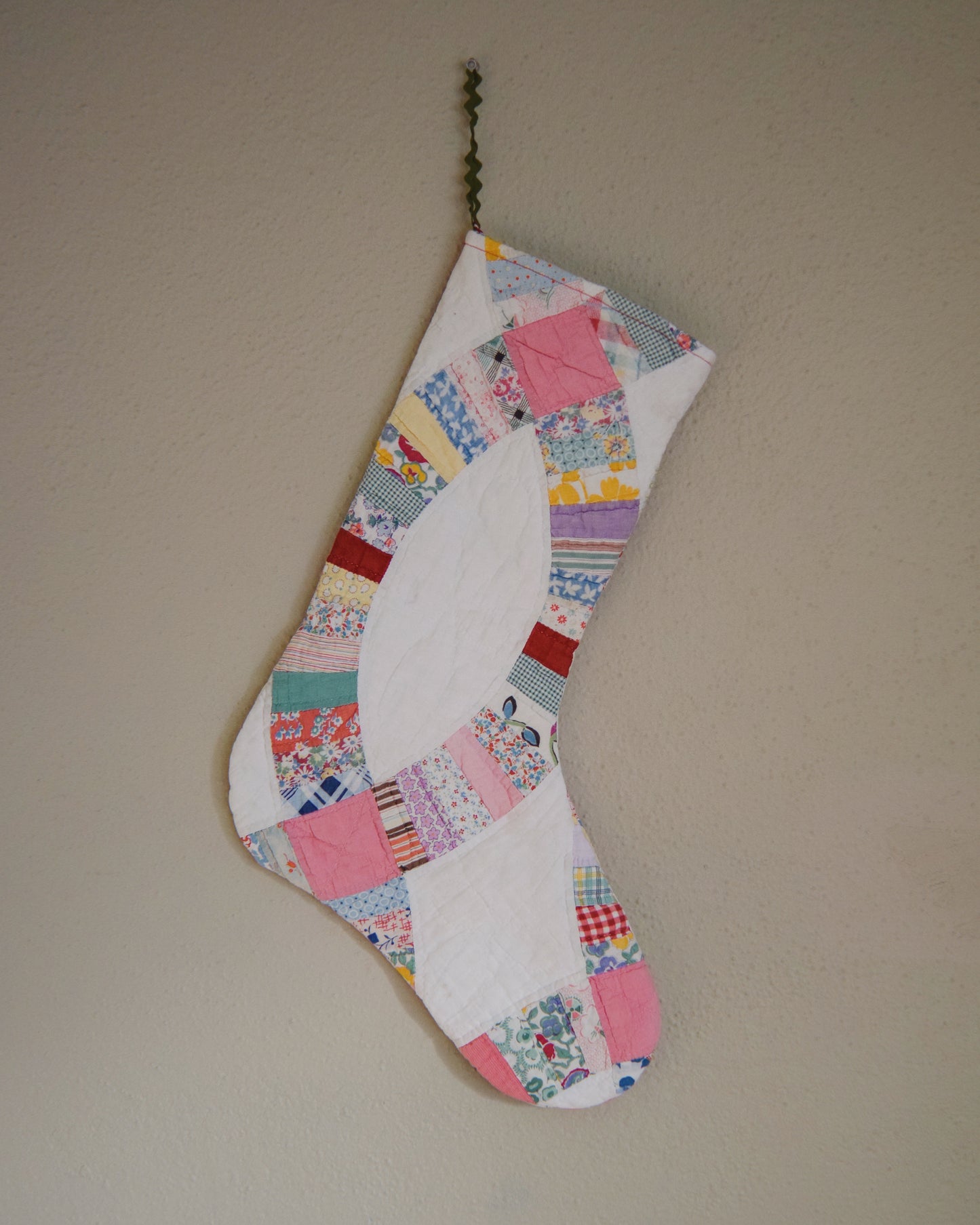 Wedding Ring Quilt Stocking