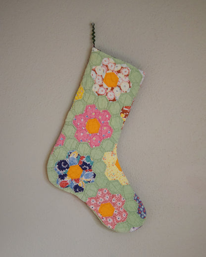 Flower Garden Quilt Stocking