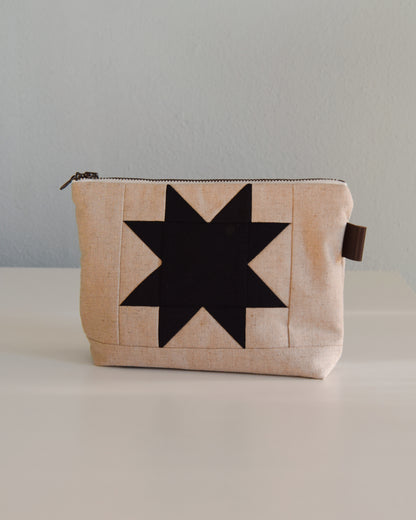 Medium Sawtooth Star Quilted Pouch
