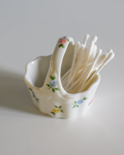 Small Porcelain Basket - Floral