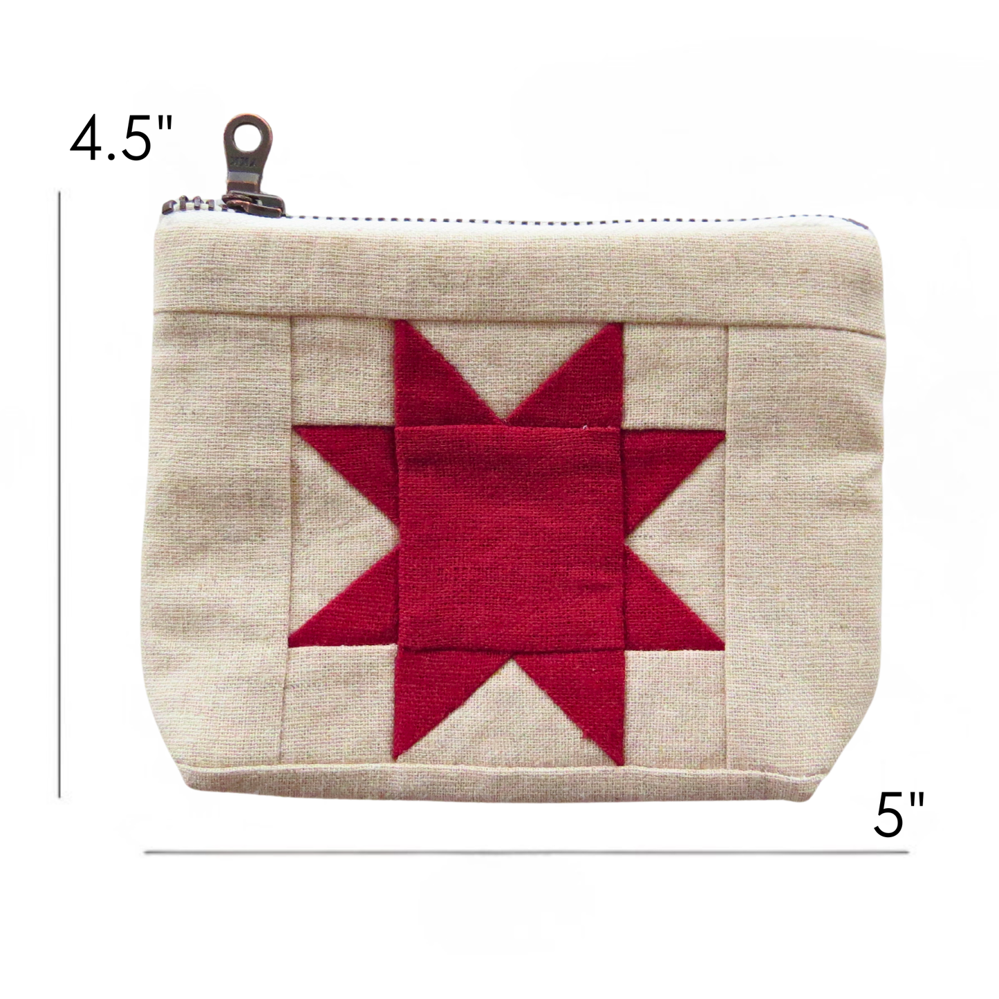 Linen Sawtooth Star Pouch