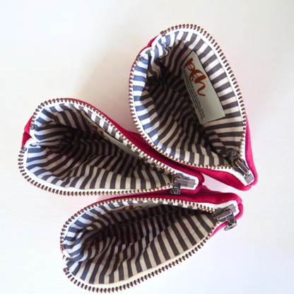 Mini Sawtooth Star Pouch in Pink + Rose
